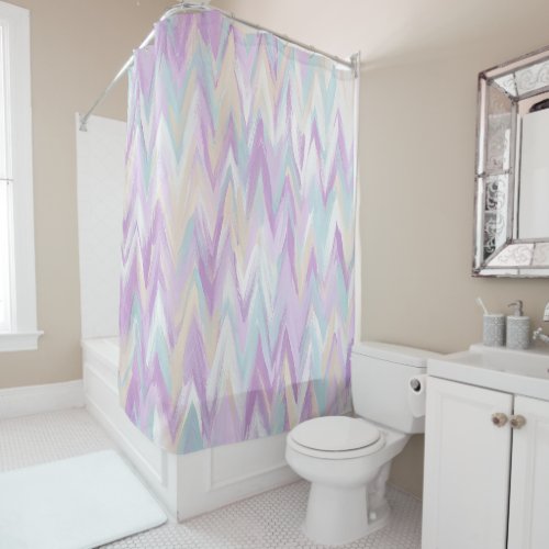 Abstract Chevrons Shower Curtain