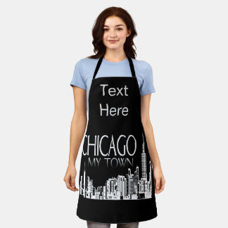 Abstract Chicago Design add text, Apron