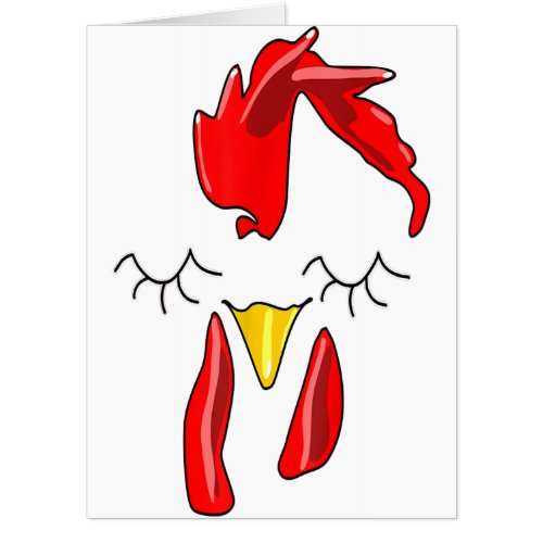 Abstract Chicken Face Chicken loverbirthday gift Card