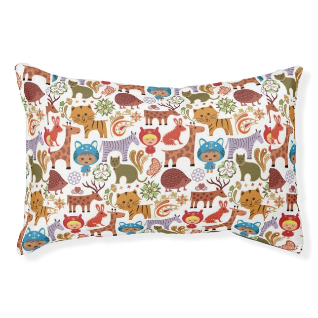 Abstract Child and Animals Pattern Pet Bed (Front)
