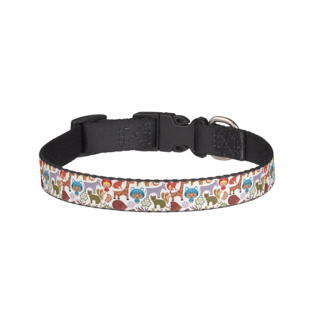 Abstract Child and Animals Pattern Pet Collar (Front)