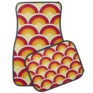 Abstract chinese,  japanese scaly skin mythical fa car floor mat