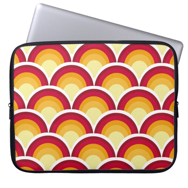 Abstract chinese,  japanese scaly skin mythical fa laptop sleeve (Front)