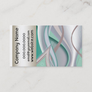 Abstract Chocolate  Mint Business Card