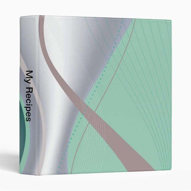 Abstract Chocolate Mint Tornado Binder (Front/Spine)