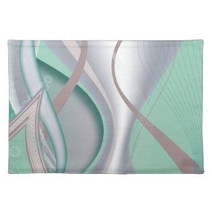 Abstract Chocolate Mint Tornado Cloth Placemat