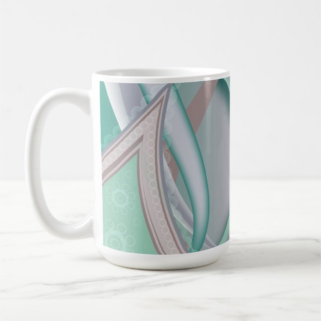 Abstract Chocolate Mint Tornado Coffee Mug (Left)