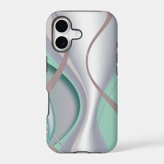 Abstract Chocolate Mint Tornado Iphone Case (Back)