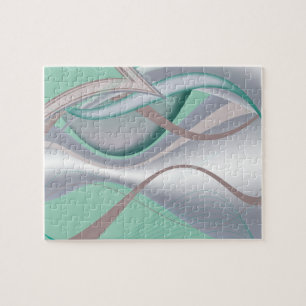 Abstract Chocolate Mint Tornado Jigsaw Puzzle
