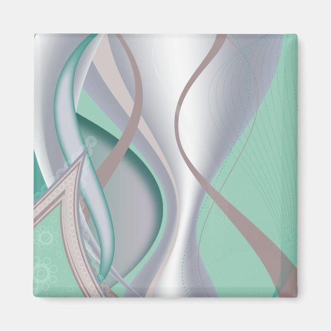 Abstract Chocolate Mint Tornado Magnet (Front)