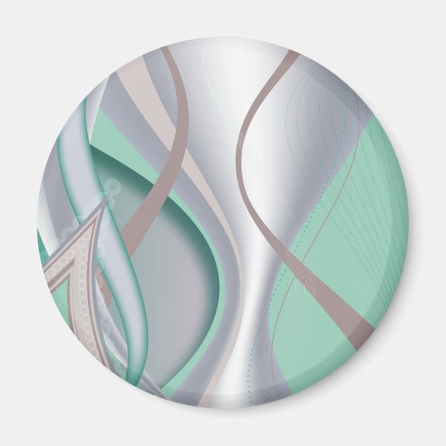 Abstract Chocolate Mint Tornado Magnet (Front)