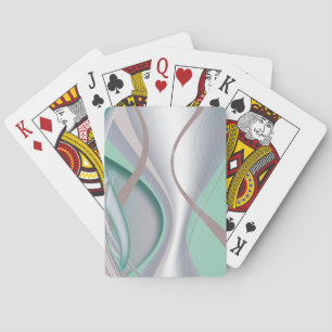 Abstract Chocolate Mint Tornado Poker Cards