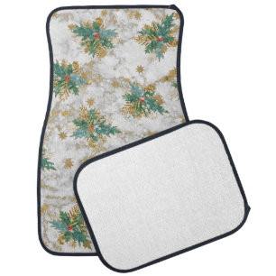 Abstract Christmas Art Car Floor Mat