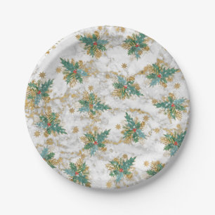Abstract Christmas Art Paper Plates