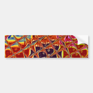 Abstract Christmas Colors Collection. Bumper Sticker