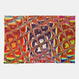 Abstract Christmas Colors Collection. Kitchen Towel