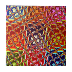 Abstract Christmas Colors Collection. Tile