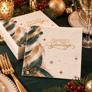 Abstract Christmas Corporate Holiday Celebration Napkins