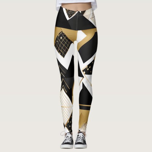 abstract christmas diamonds leggings