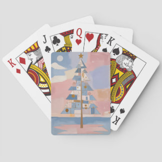 Abstract Christmas Geometry Poker Cards