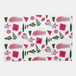 Abstract Christmas kitchen towel