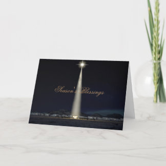 Abstract Christmas Nativity Stable And Star Holiday Card