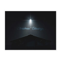 Abstract Christmas Nativity Stable And Star