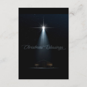 Abstract Christmas Nativity Stable And Star Invitation