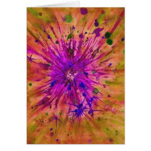 Abstract Christmas Star watercolor  Cards