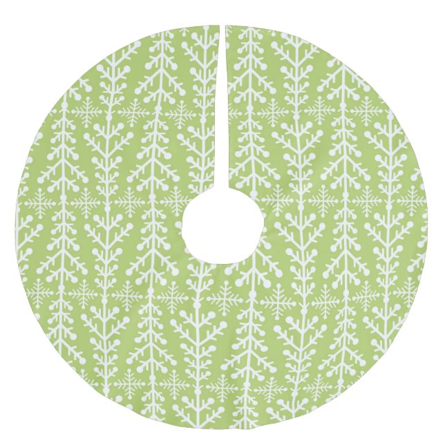 Abstract Christmas Tree Brushed Polyester Tree Skirt (Front)