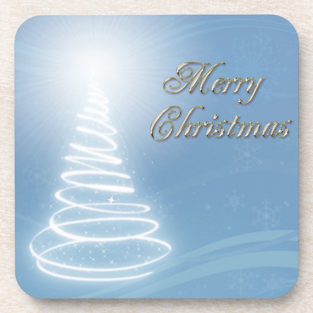 Abstract Christmas Tree Drink Coaster (Front)
