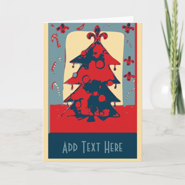 Abstract Christmas Tree Holiday Card (Front)