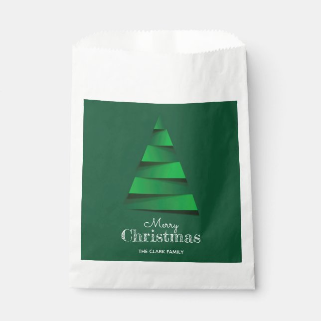 Abstract Christmas Tree Holiday Party Favor Bag (Front)