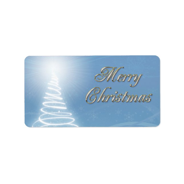 Abstract Christmas Tree Label (Front)