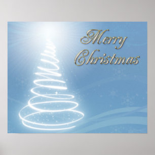 Abstract Christmas Tree Poster