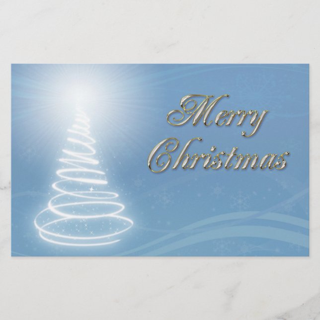 Abstract Christmas Tree Stationery (Front)