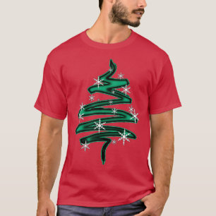 Abstract Christmas tree with snowflakes T-Shirt