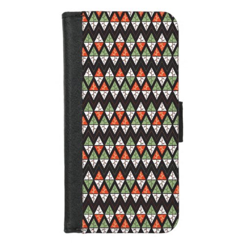 Abstract Christmas Trees Geometric Holiday iPhone 87 Wallet Case