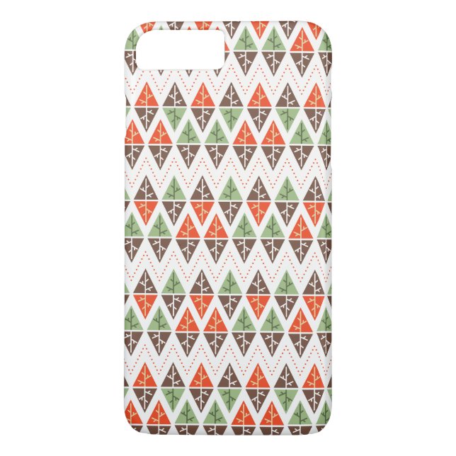 Abstract Christmas Trees Geometric Holiday Pattern Case-Mate iPhone Case (Back)