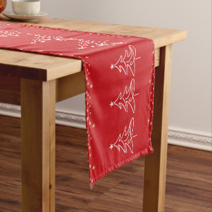 Abstract Christmas Trees Medium Table Runner