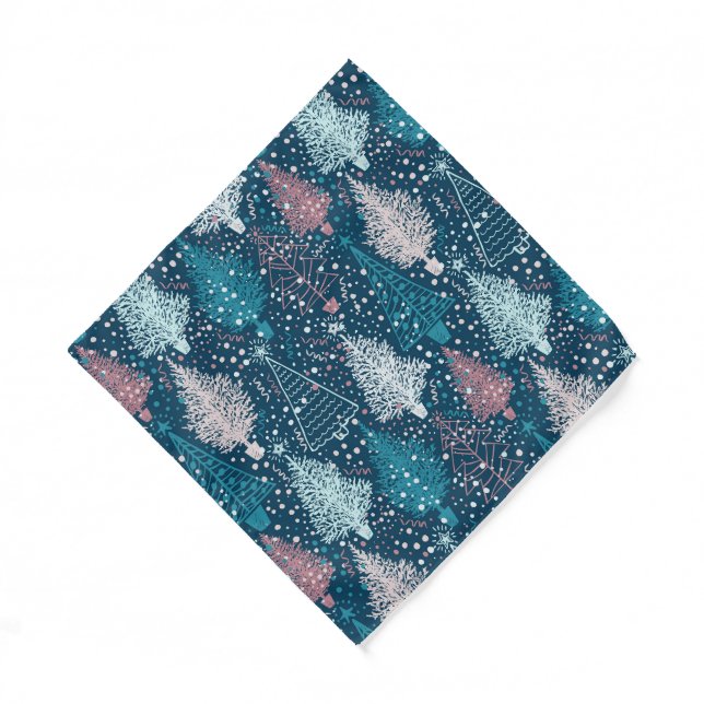 Abstract Christmas Trees Pattern Bandana (Front)