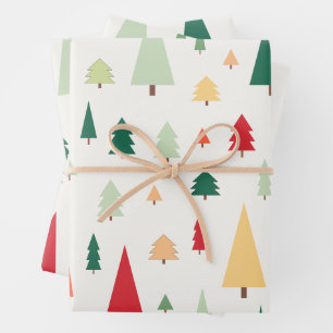 Abstract Christmas trees scandinavian pattern Wrapping Paper Sheets