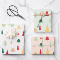 Rustic Kraft Winter Watercolor Botanical Christmas Wrapping Paper Sheets