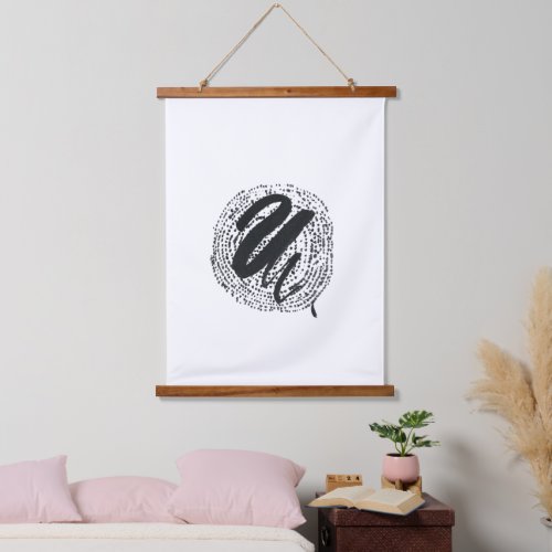 Abstract Circle And Sumi Brushstroke Hanging Tapes Hanging Tapestry