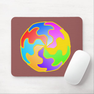 Abstract Circle Form Mouse Pad