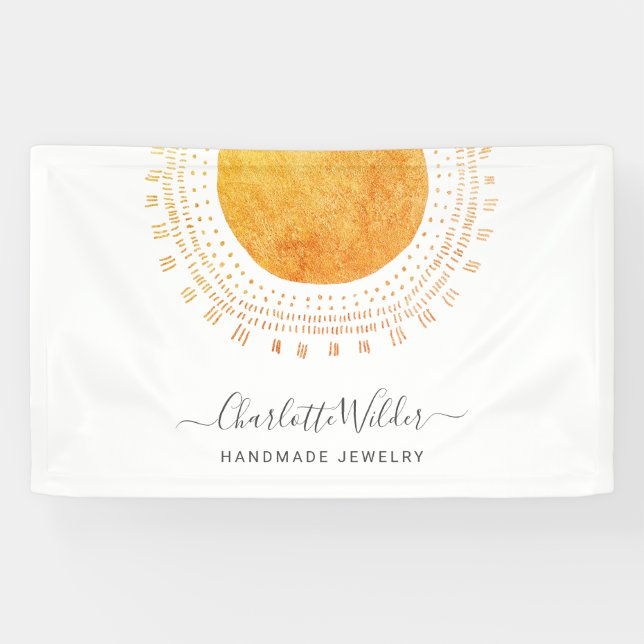 Abstract Circle Handmade Jewelry Business Banner (Horizontal)