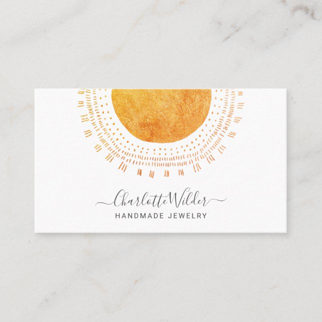 Abstract Circle Handmade Jewelry Business Card (Front)