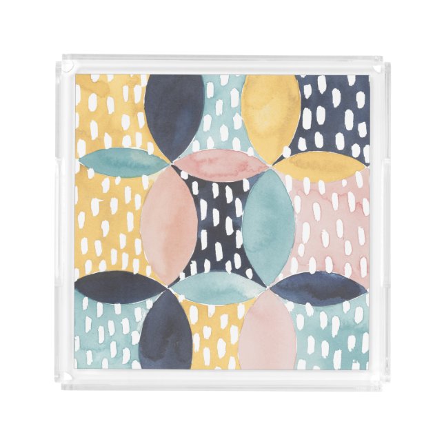 Abstract Circle Pattern Acrylic Tray (Front)