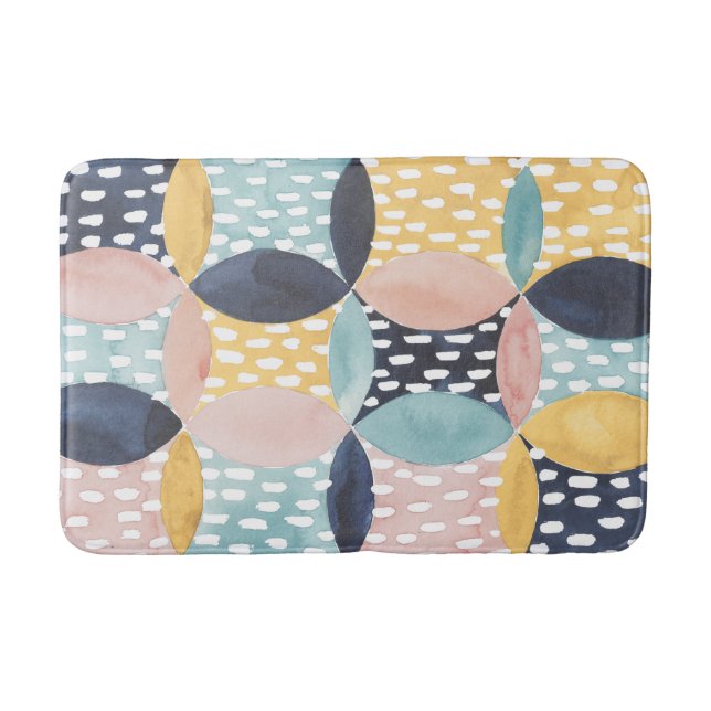 Abstract Circle Pattern Bath Mat (Front)
