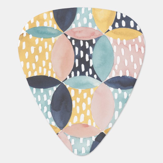 Abstract Circle Pattern Guitar Pick (Front)